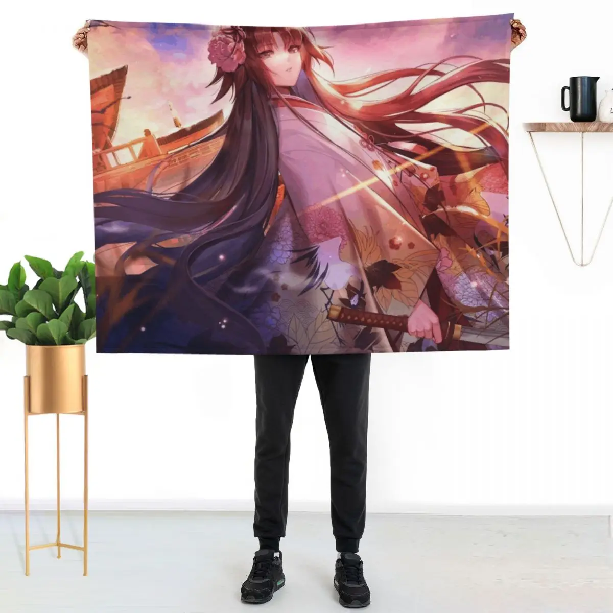 

Ryougi Shiki Throw Blanket Reusable Durable Soft Blanket for All Seasons