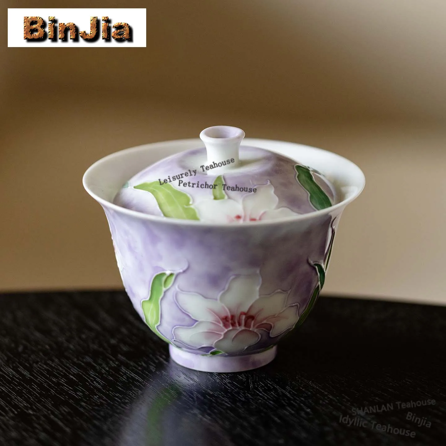 

100 мл фарфоровая лилия Арта, ручная роспись, чайная варенья ручной работы, чайная миска с крышкой, комплект, крышка для заваривания чая, миска для чайных принадлежностей