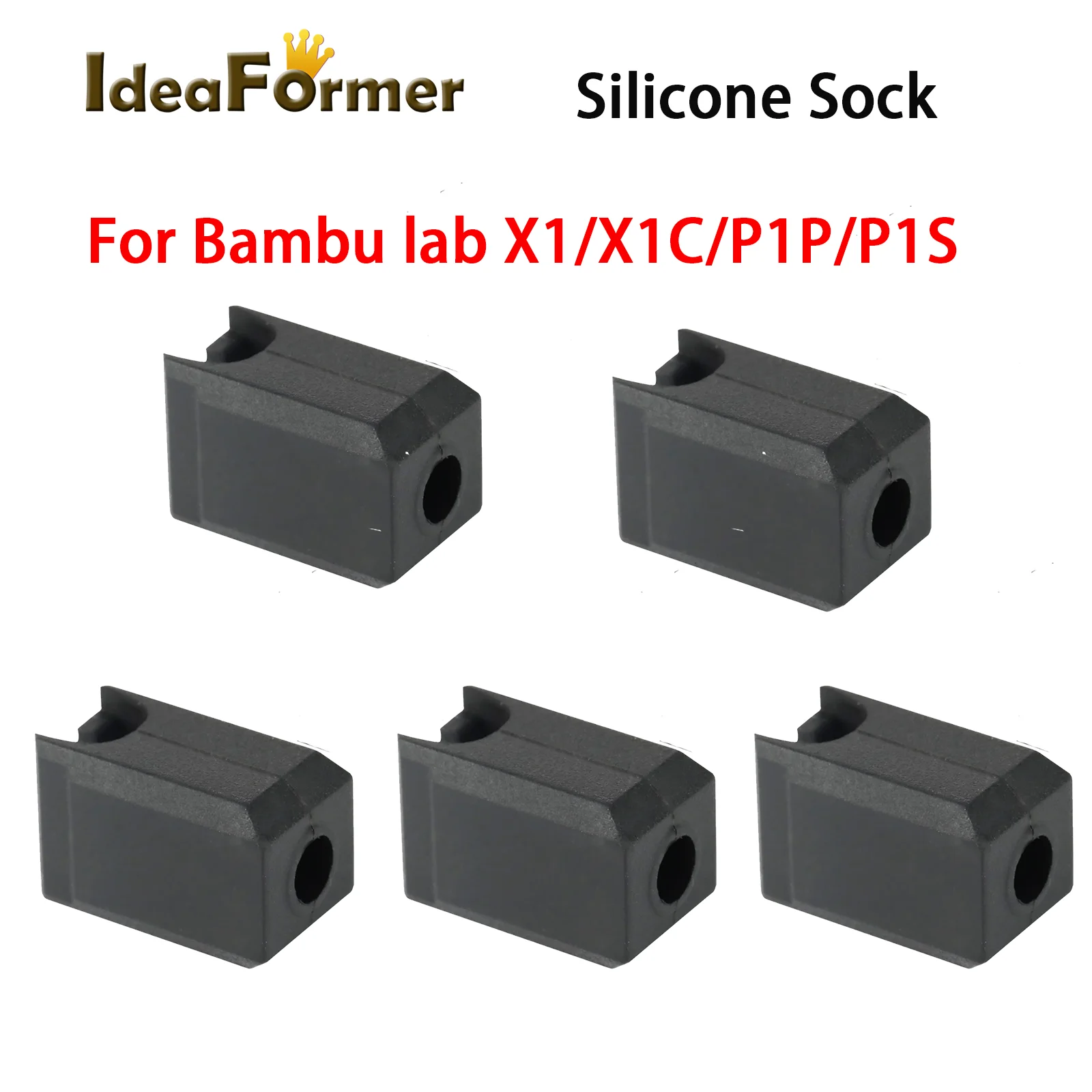 Bambulab X1/P1 Silicone Sock for Bambu Lab X1 X1C P1P P1S Extruder Hotend Block Silicone Cover 3D Printer Accessories Case