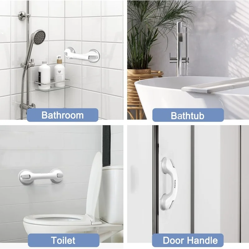 2PCS Vakuum Saugnapf Dusche Haltegriffe Wc Nicht-slip Unterstützung Griffe Bad Sicherheit Haltegriff Griff Ältere Kind handlauf – Detail 6