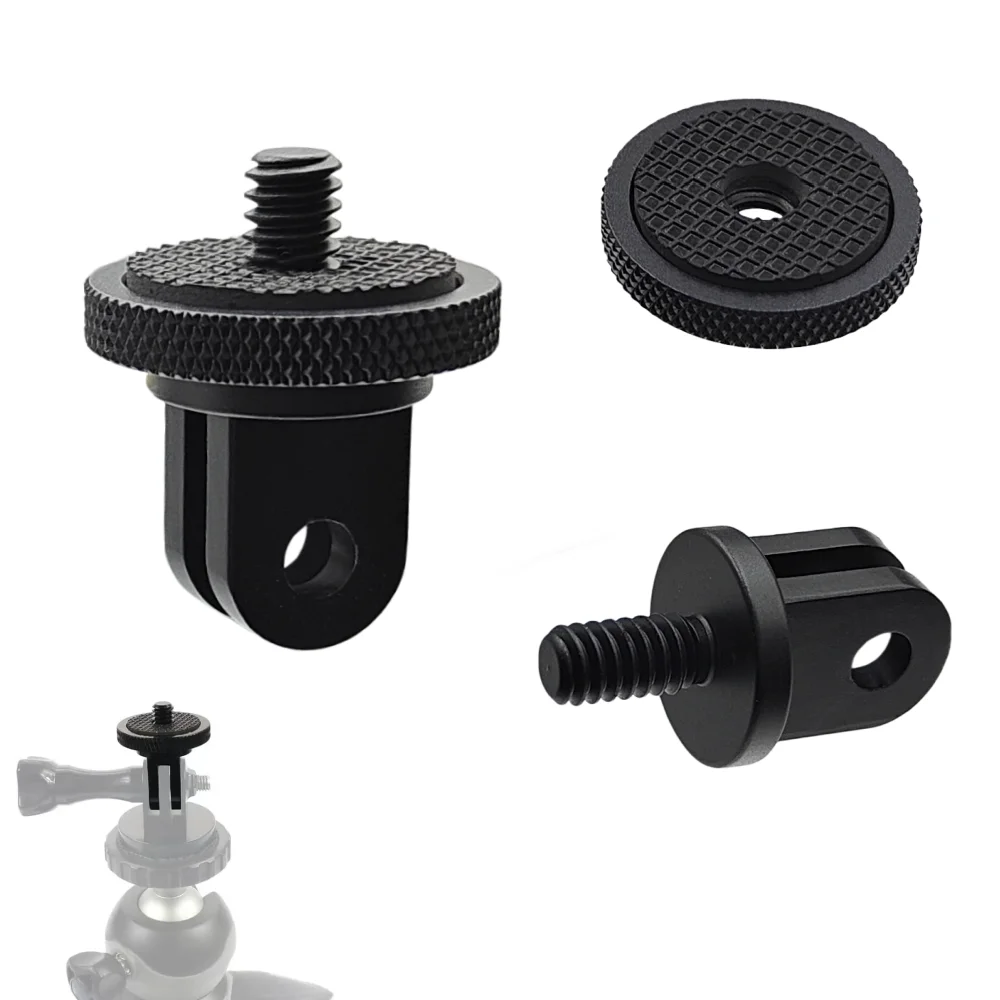 Aluminum Alloy Metal Camera Tripod Mount 1/4 Inch Screw for Gopro Hero 13 12 11 10 9 8 Dji Action 6 5 Pro InSTA360 X5 Camera