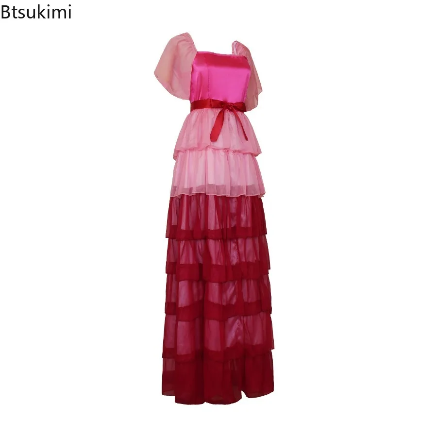 Hermione Women Pink Dress Princess Granger Cosplay Costume Halloween Maigc School Party Performance Clothes Lolita Evening Dress view 3