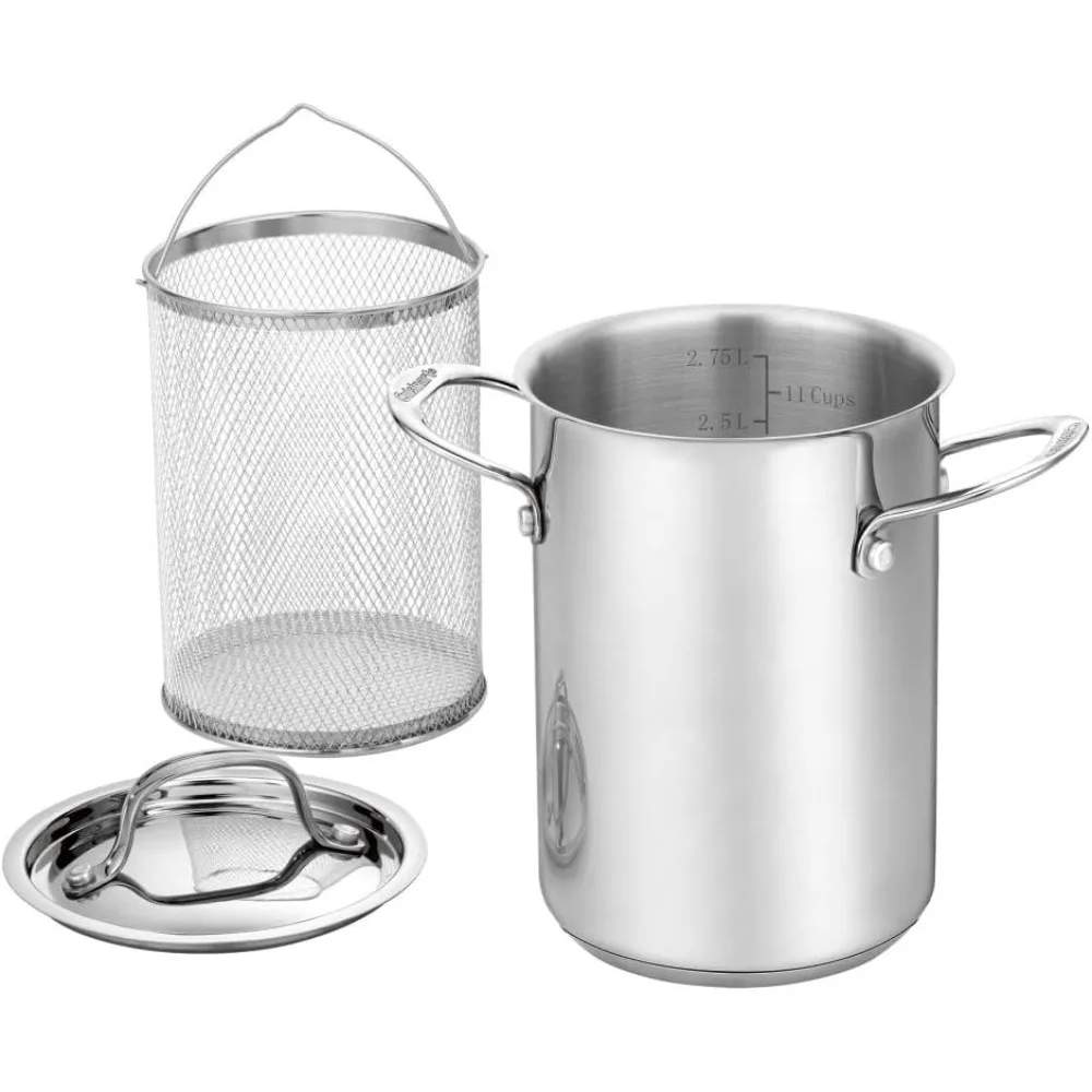 3 qt. Ensemble de cuisson à la vapeur, acier inoxydable, 3 pièces