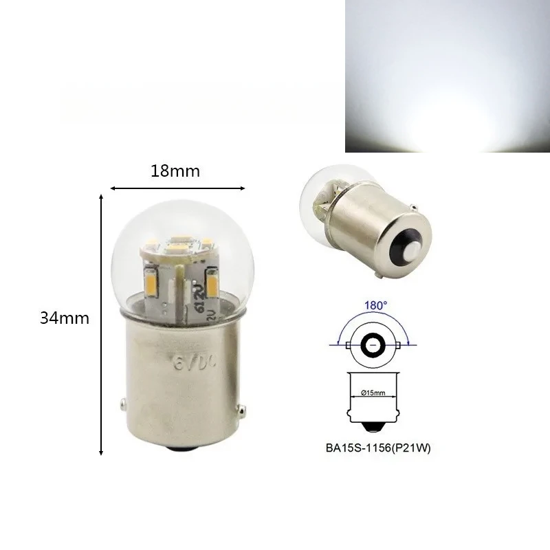 

Car Moto LED Parking Tail Reversing Stop Lamp Turn Signal Light 1156 BA15S 1157 BAY15D Ba15d LED Brake Light 6/12/24/48V 2PCS