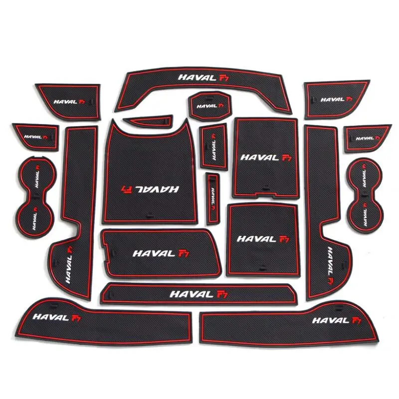 

Car Gate Slot Pad Door Groove Mat Cup Armrest Storage Anti-Slip Mat For Great Wall Haval F7 F7X