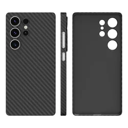 For Galaxy S25 Ultra New 2025 Phone Case Anti-fingerprint Anti-scratch PP Carbon Fiber Texture For Samsung S25 Carbon Case