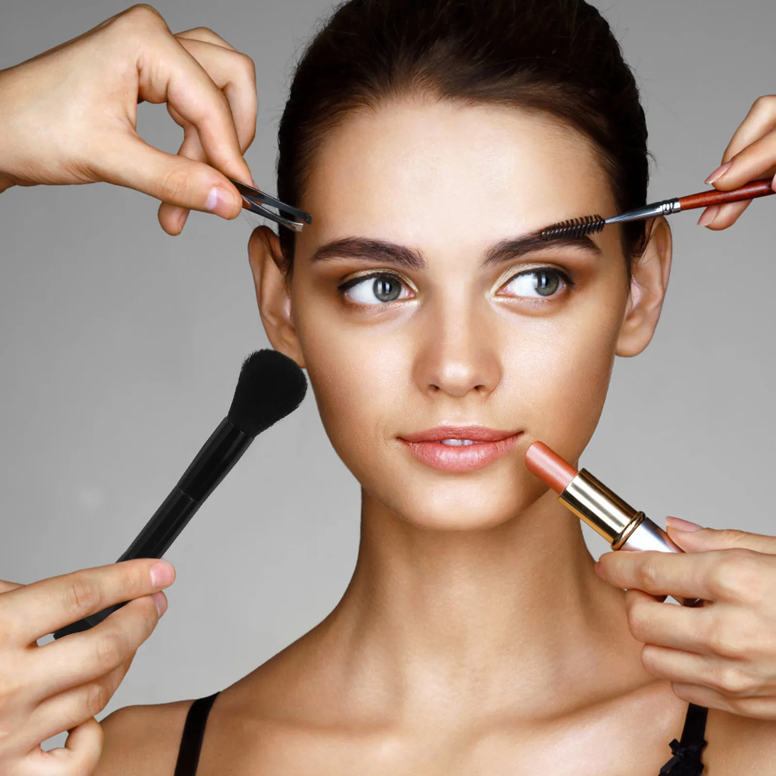 

Nose Shadow Makeup Brush Dual Ended Angled Contour Highlight Face Powder Nylon Professional Cosmetics Beauty Tools