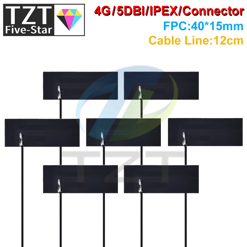 10 шт. 5DBI FPC Встроенная печатная плата антенна LTE 4G 3G GSM CDMA WCDMA TDSCDMA 1,13 линия 12 см длинный разъем IPEX