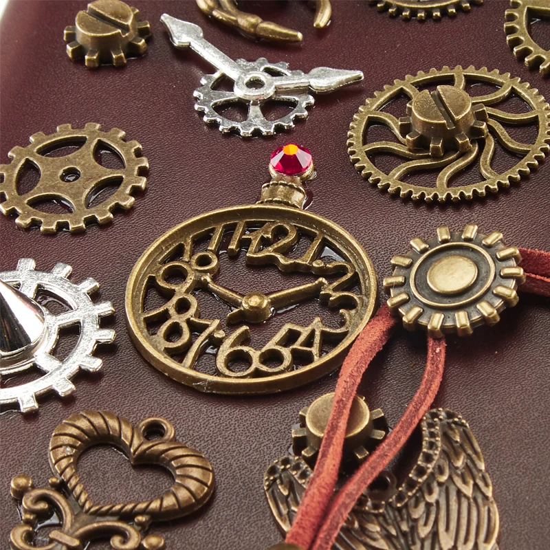 Steampunk Fan Black Rivet Hand Fan Gothic Performing Props Cospaly Hans