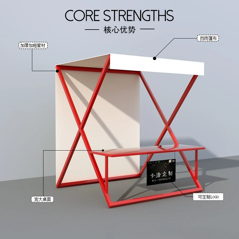 Internet celebrity night market activities stall table scaffolding market stall display rack outdoor wrought iron mova