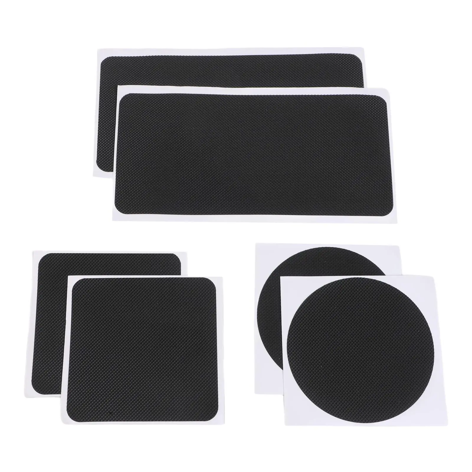 Kit de Reparación de 6 Piezas para Colchonetas de Salto con Parches Rectangulares, Cuadrados y Redondos para Reparaciones Rápidas y Eficaces