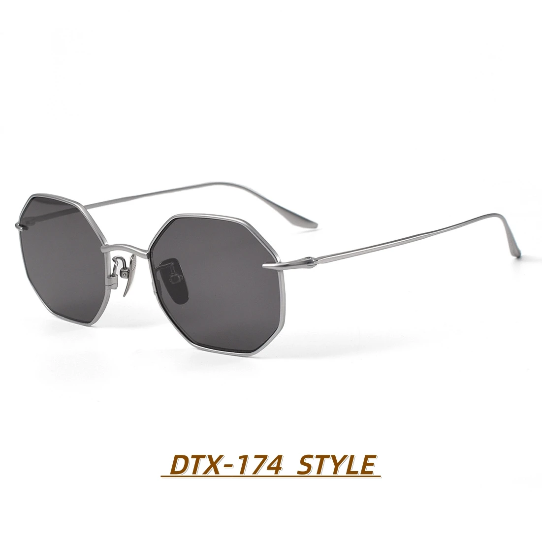 Gafas de Sol de Lujo DTX174 de Titanio Poligonal, Inspiradas en DITA, Montura Pequeña Retro, Protección UV400, Gafas de Sol Modernas para Hombre y Mujer