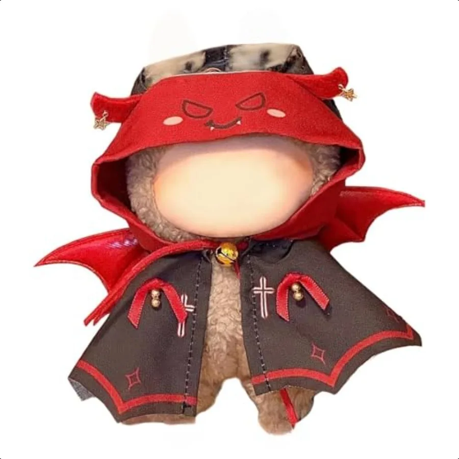 

Clothes for Labubu NO Doll OnePiece Little Devil Costume Monster Costume with Bells Suitable for 6.7inch (17 cm) Dolls Unique S