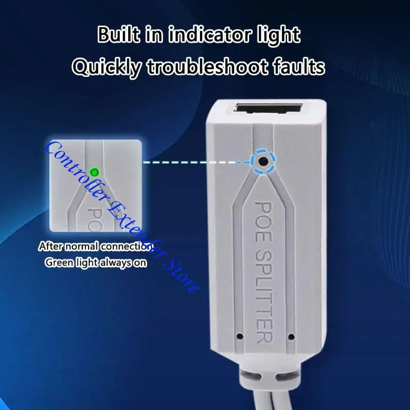 N84B IEEE802.3AF/AT USB C POE Splitter 48V 5V Fuente alimentación para teléfonos inteligentes