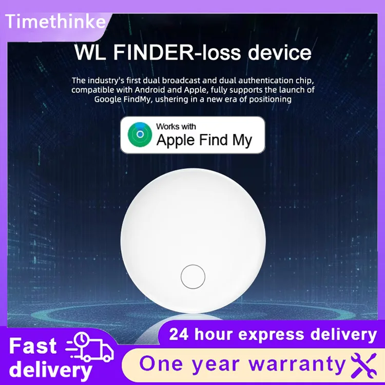 Timethinke Mini Smart Anti‑Loss Tag Work with Apple Find My Global Item Locator Key Finder Tracker for IOS Bag Luggage