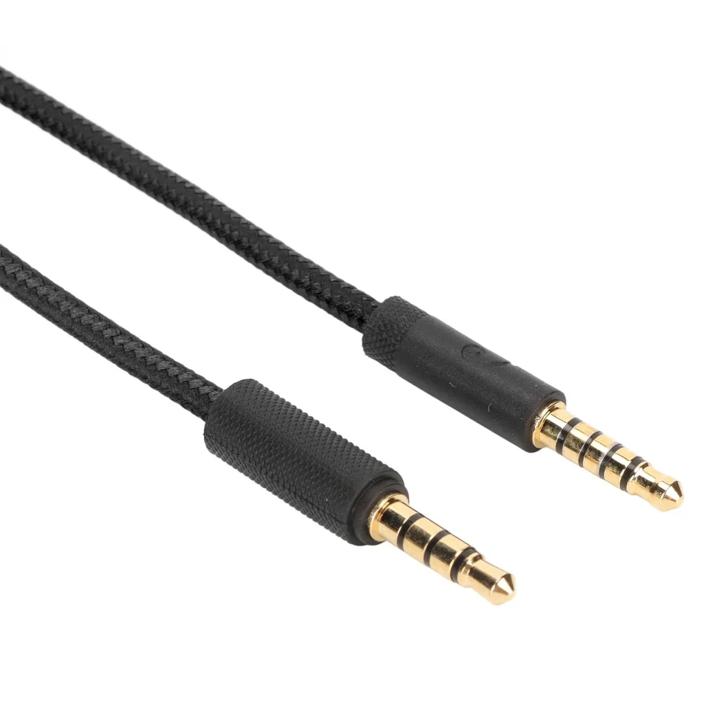 3.5mm to 3.5mm Gaming Headset Cable with Volume Control and Mute Switch Woven Earphone Cord for Logitech G Pro G Pro X G433 G233