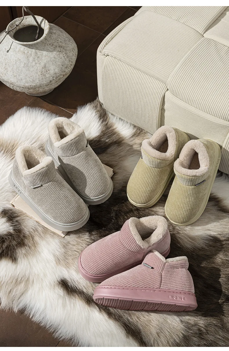Herren-Plattformschuhe in Übergröße, EVA-Anti-Rutsch-Dicksohle, Winter-Warm-Plüsch-Hausschuhe für den Heimgebrauch, Indoor-Komfort – Detail 15