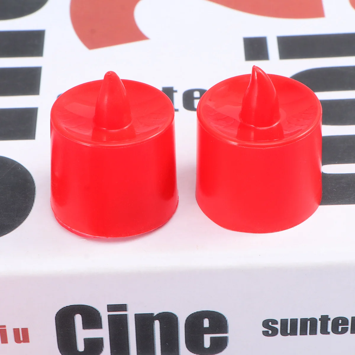 12 luci elettroniche a LED simulazione illuminazione romantica senza fiamma decorazione per banchetti per feste di nozze rosso