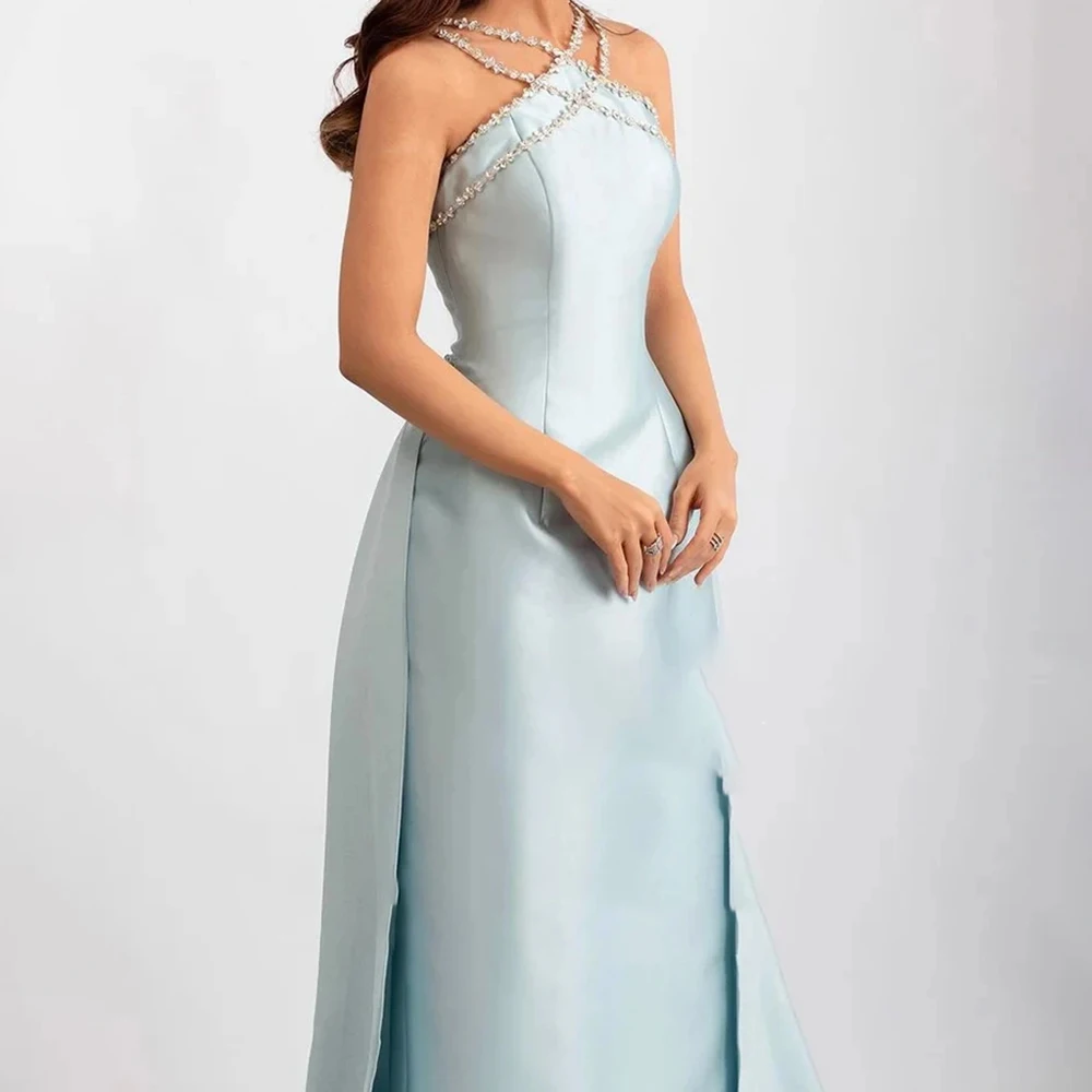 

Evening Dresses Woman Elegant Formal Party Dress Straight Spaghetti Straps Cocktail Party Dress for Women