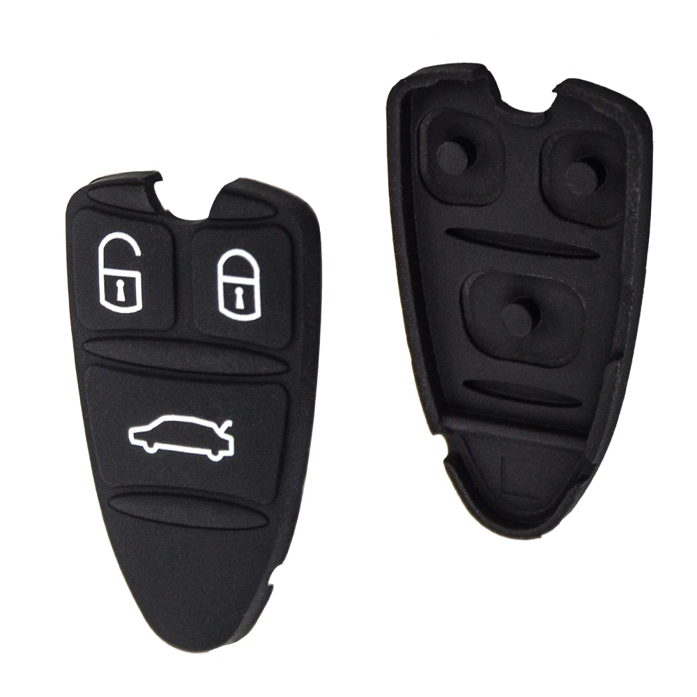 YIQIXIN 3 Buttons Silicone Rubber Pad For Alfa Romeo 159 Brera 156 Spider Black Smart Card Housing Auto Replacement Car Key Pads