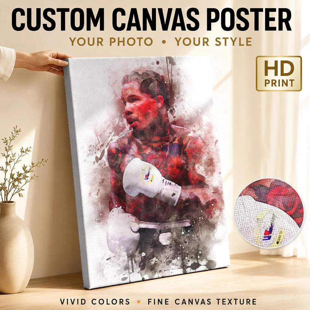 Gervonta Davis Canvas Poster Personalized Modern Aesthetic Wall Paintings Decoration for Office Collectible Ready to Hang Gift