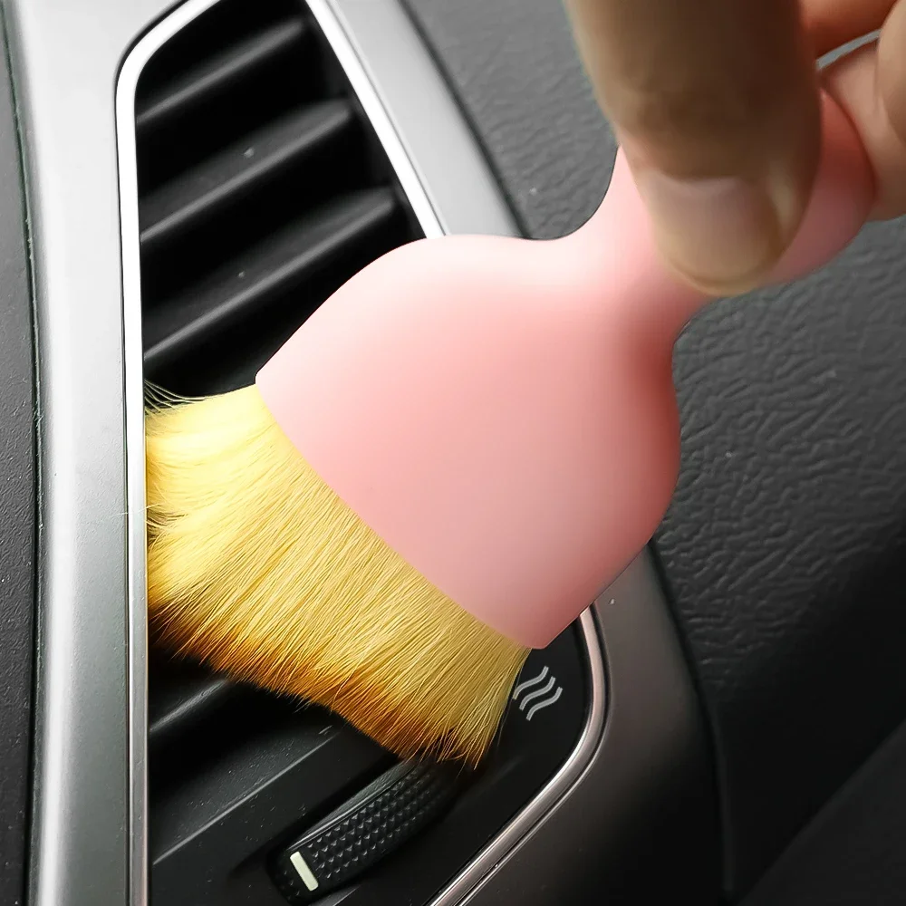 Manicure make up Car Air Conditioner Cleaning Brush pink Outlet Crevice Dust Removal Brushes for Car Interior Cleaning Brush