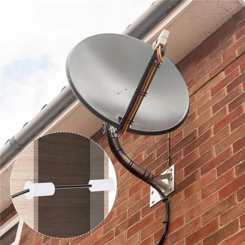 ABGR-4Pcs Wall Hole Cable Routing Kit For Starlink, Silicone Cable Feed Through Bushings Wall Grommets For 1Inch Cables Cable