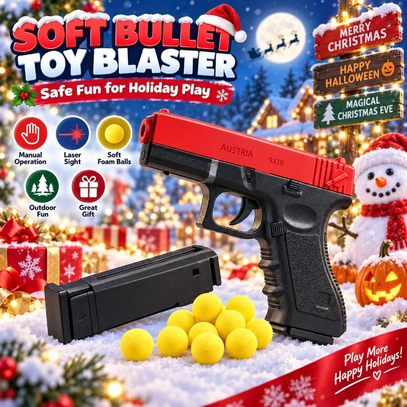 Manual Soft Bullet Entertainment Prop with Lower Magazine, High Quality Plastic Outdoor Game Decoration