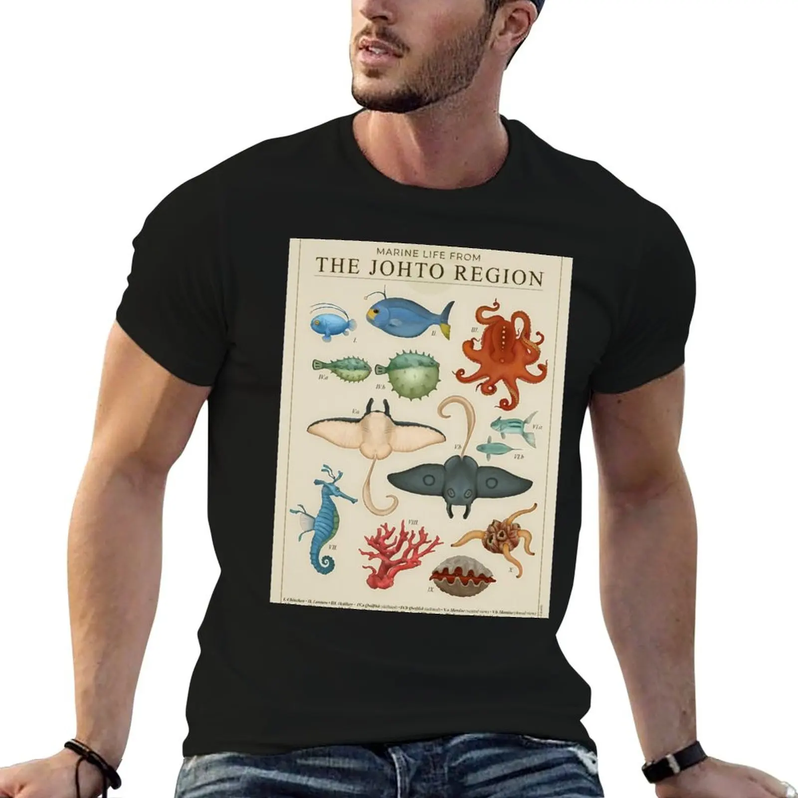 

printed man t for Life Marine shirts man from T-Shirt Johto t cotton shirt