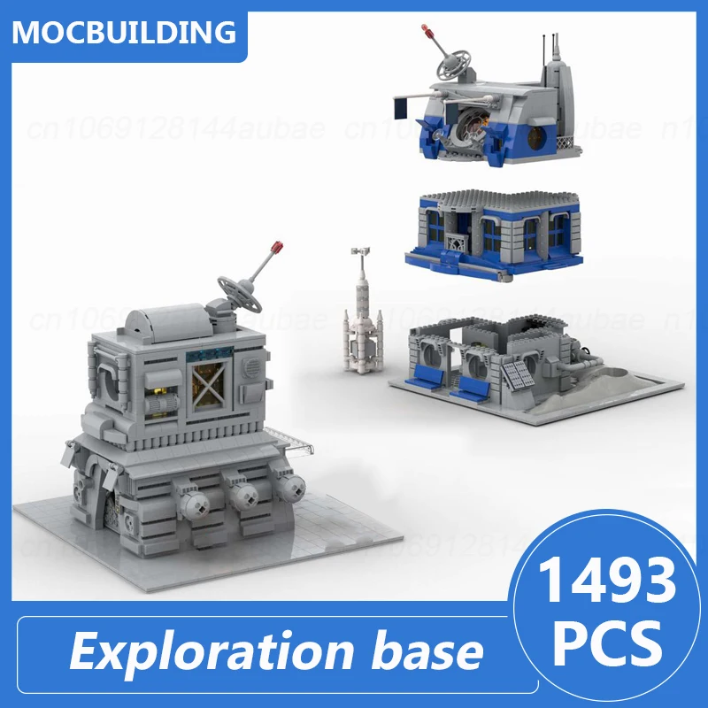 Space house & Exploration Base Display Modell Moc Bausteine DIY montieren Ziegel pädagogische Architektur Display Spielzeug Geschenke