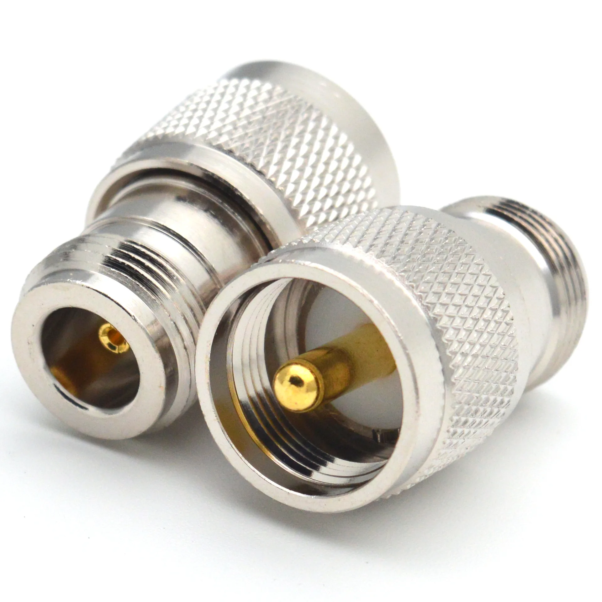 N-Buchse auf UHF-Stecker PL259 Koaxialadapter aus Kupfer/Messing, gerader HF-Stecker für Antennenkabel und Radio – Detail 2