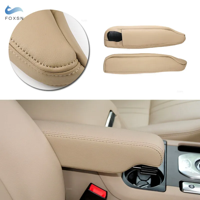 For Land Rover Discovery 3 4 2004 -2016 For Range Rover Sport 2005 -2013 Seat Armrest Handle Cover Trim Beige Leather with Foam