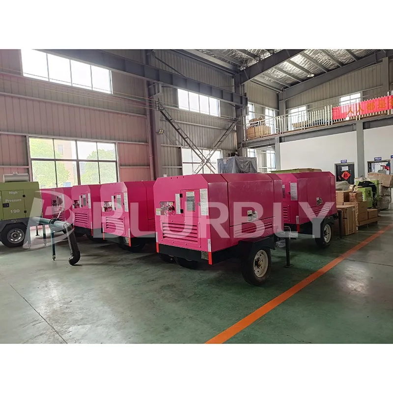 Ultra günstiger Preis 6 m3/min Bergbaukompressor 185 cfm tragbarer Dieselmotor-Schraubenluftkompressor 380 V Motorventil-Luftendkern