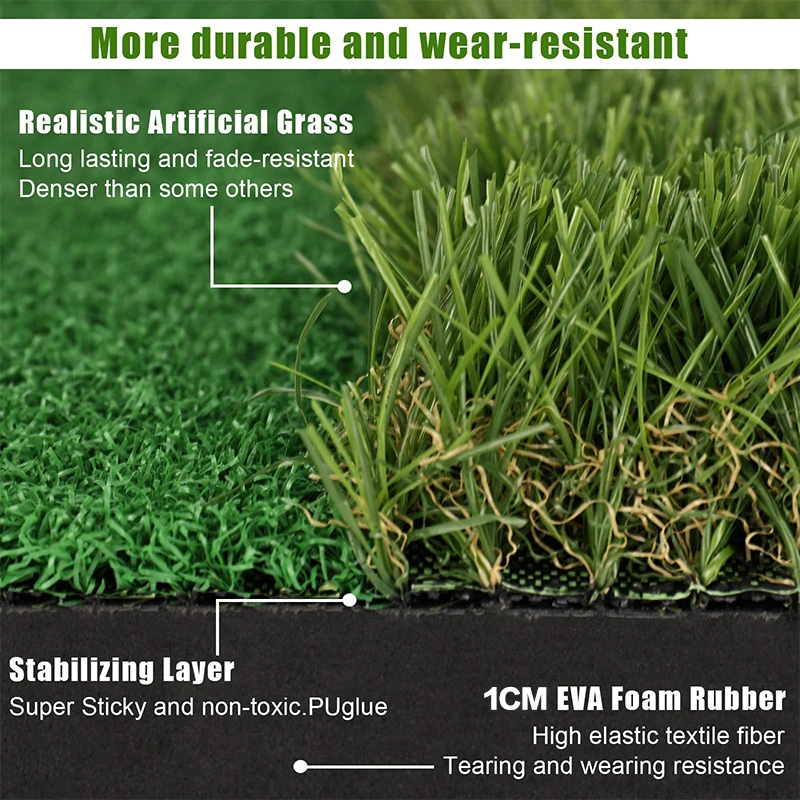 حصيرة جولف محمولة متعددة الاستخدامات مع قاعدة مضادة للانزلاق؛ ممتازة لتدريب الجولف في الهواء الطلق أو الداخلي #3