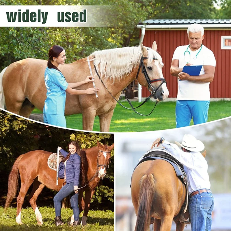 شريط وزن ارتفاع الحصان، شريط قياس الحصان PVC، عصا قياس الحصان، أداة قياس جسم الماشية، بطول 8.2 قدم