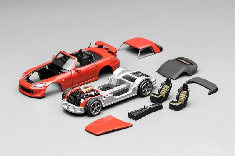 

MOTORHELIX 1:64 S2000 Type S Metallic Grey / Red Blister package Model Car