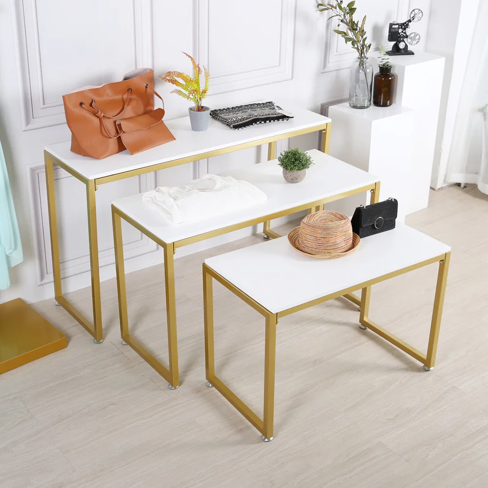 

Clothing store display water table cosmetics Nakajima table combination high and low storage booth supermarket shoe shel