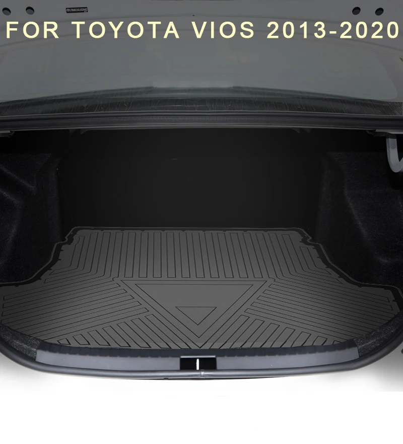 For Toyota Vios XP150 2013-2020 Car Cargo Liner box Mat TPE Anti-slip Trunk Mat Trunk Tray Carpet Interior Accessories