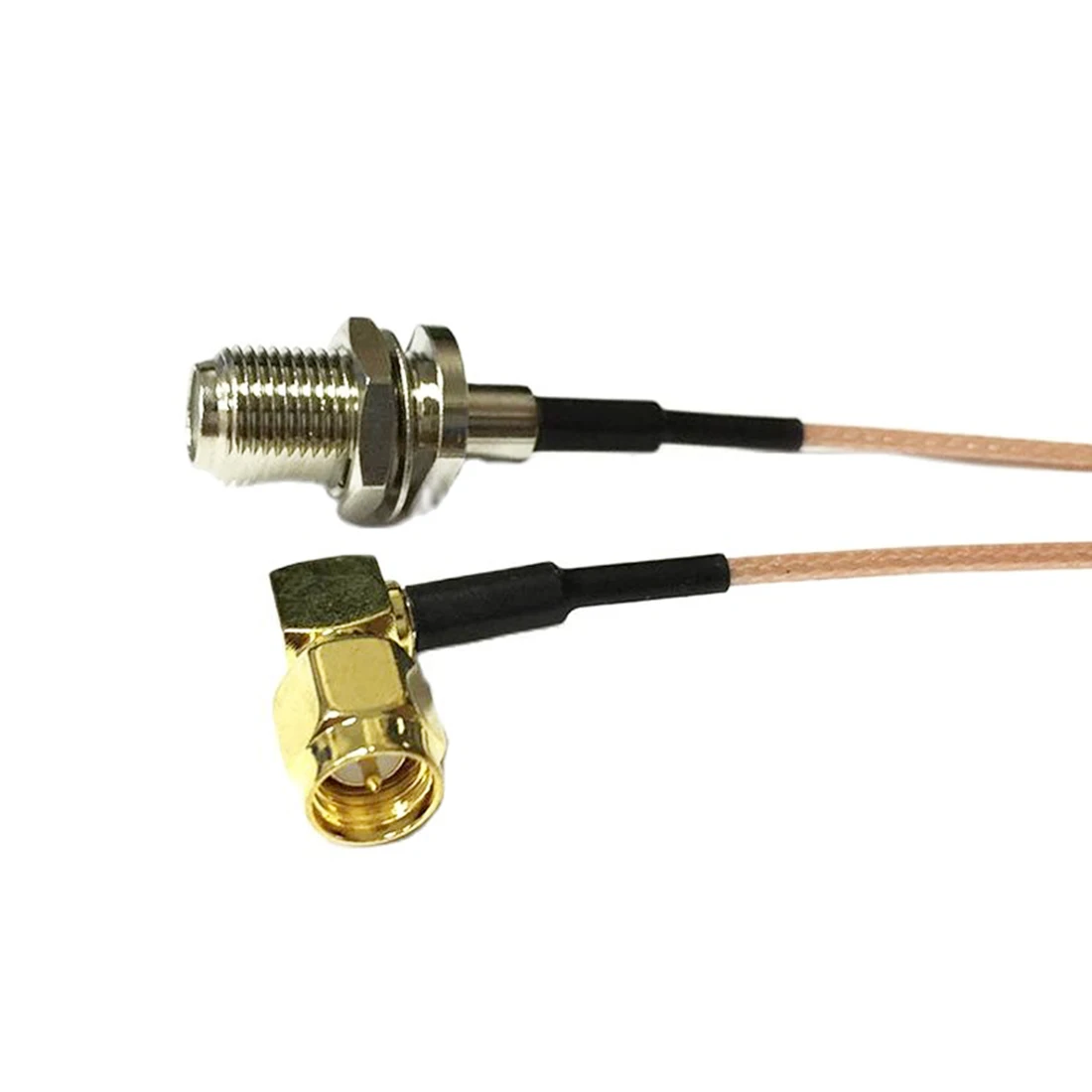 New SMA Male Plug Right Angle 90-degree to F Type Female Jack Pigtail Cable Adapter RG178 15cm/30cm/50cm