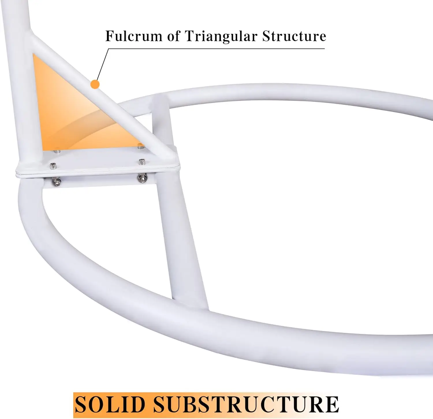 Soporte colgante de alta resistencia para interior y exterior, Base para hamaca recubierta de polvo, color blanco