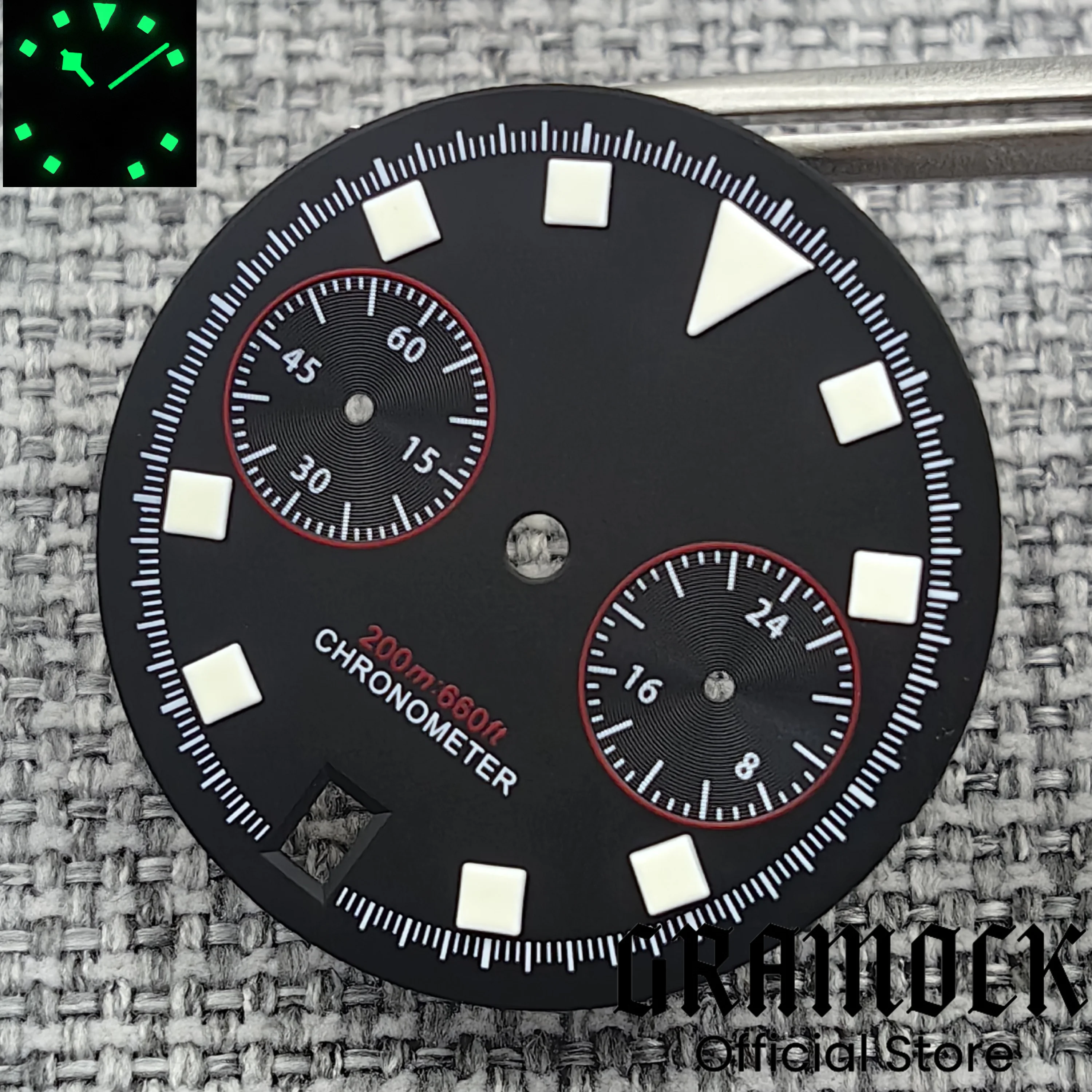Gramock Pelagos FXD 크로노그래프 사이클리스트 다이얼, C3 녹색 야광 핏 VK64 무브먼트, 블루, 블랙, 화이트, 럭셔리 패션, 뉴 2025, 30mm