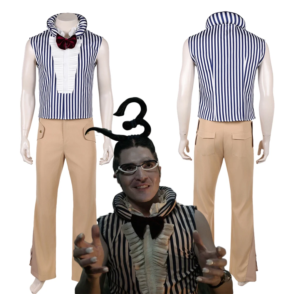 

Disguise Pirate Mr. 3 Striped Costume 2026 Live Action TV Cosplay Shirt Top Pants Clothes Uniform Outfits Men Halloween Carnival