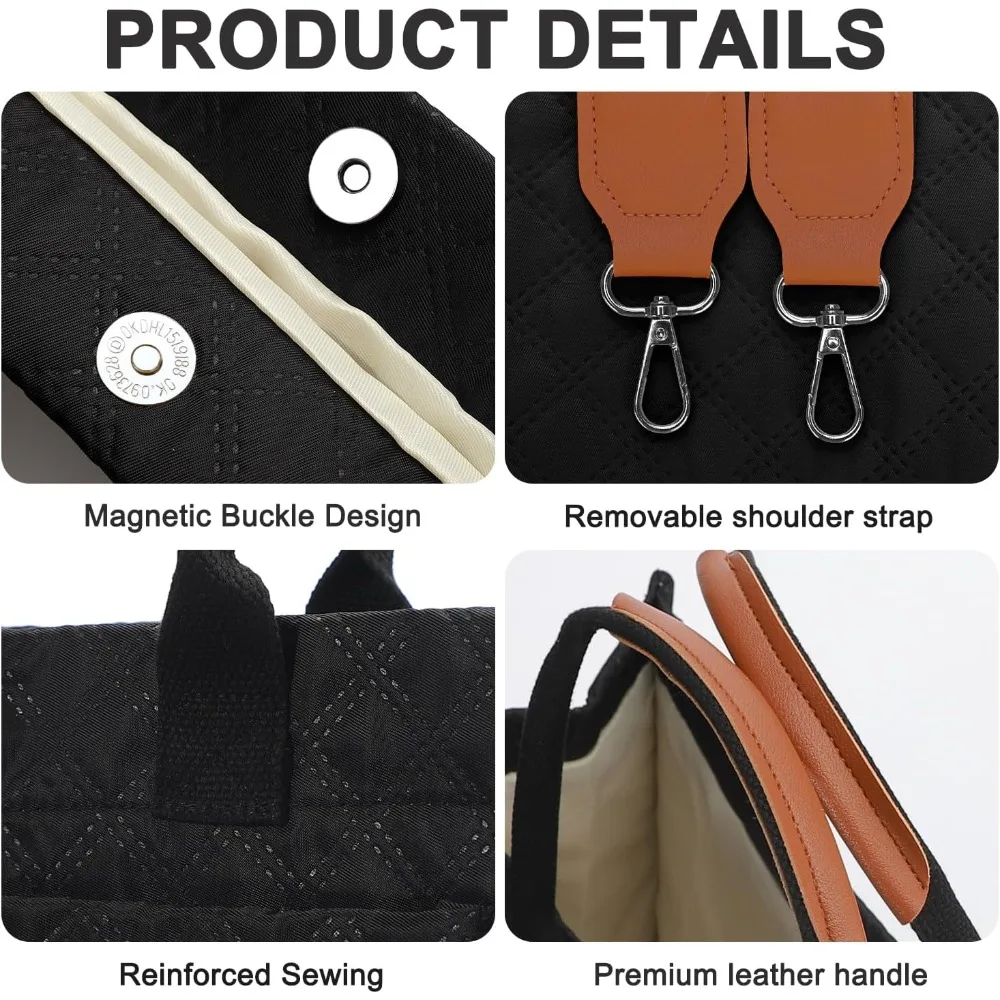 Tote Shoulder Bag for Women with Pockets Compartments 5