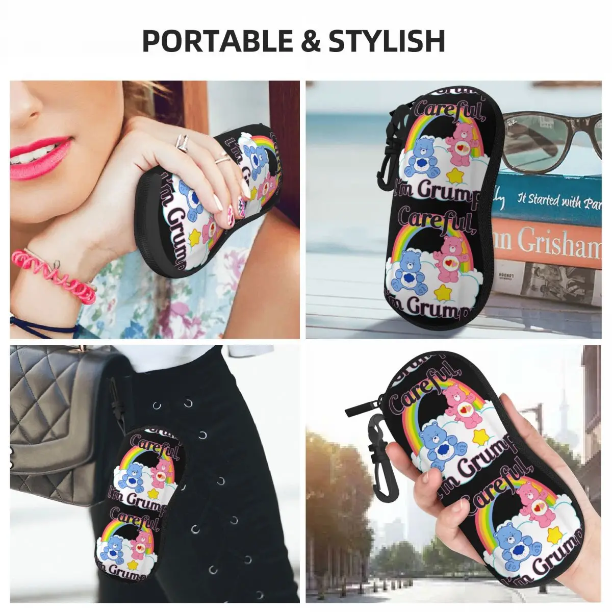 Care Bears Careful I'm Grumpy Glasses Case Convenient Eyewear Storage Box Ultra Eye Contacts Case