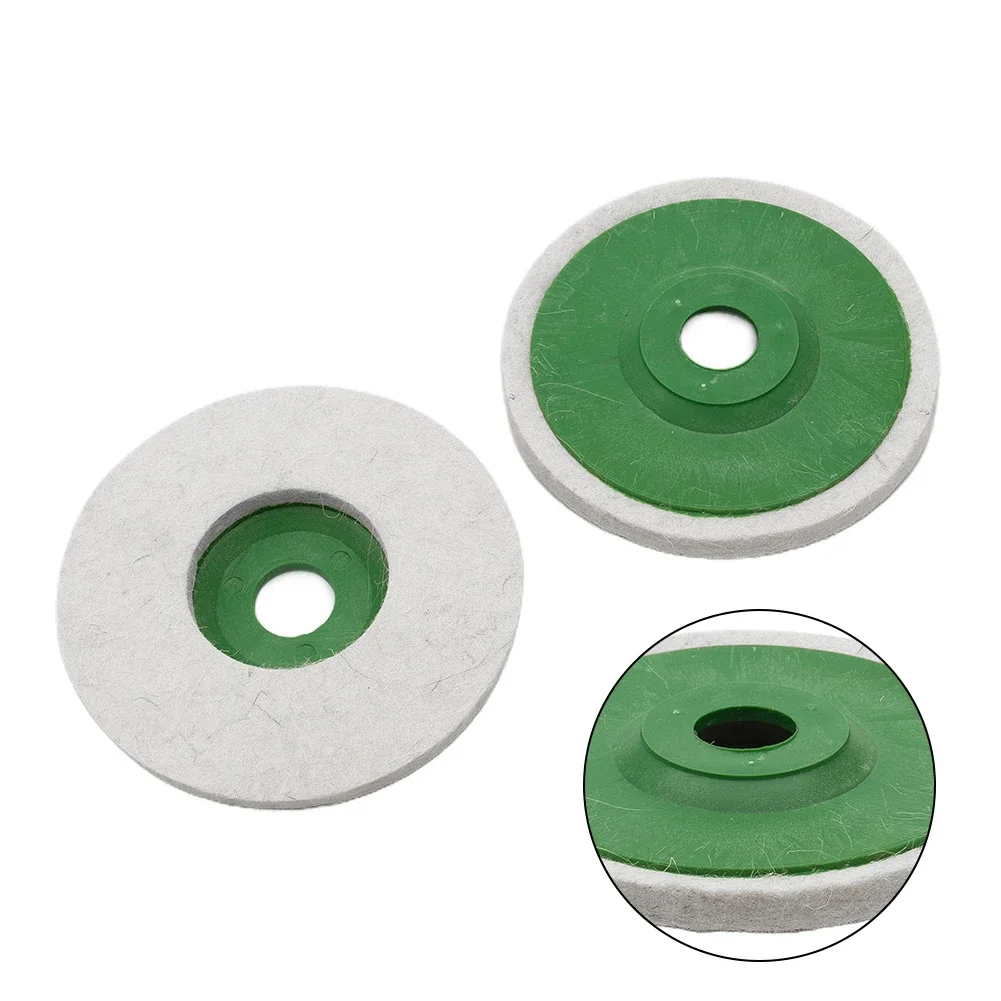 2Pcs Wool Felt Polishing Wheels  125mm 5 Inch Wool Felt Polishing Grinding Wheel Pad Polisher Buffing Wheels Sander Parts