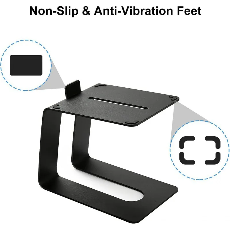 Desktop Speaker Stand Rack C Shaped with Vibration Absorption Pads Duty 5 Degrees Upward Tilted Computer Speaker Accessorise