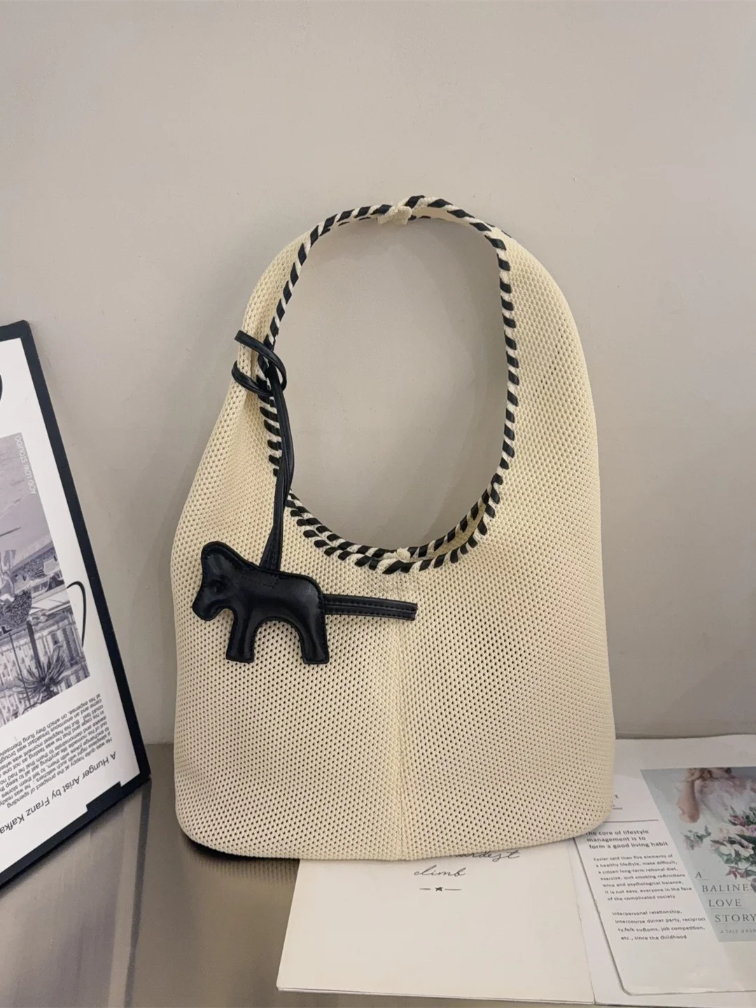 2026-new-simple-style-woven-handle-tote-bag-lazy-style-women's-large-capacity-versatile-single-shoulder-bag-underarm-bag