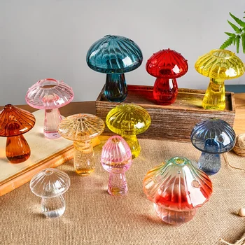 Colorful Mushroom Glass Vase 1