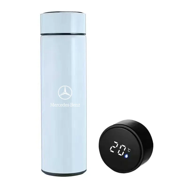 زجاجة ترمس ذكية للسيارة مع عرض درجة الحرارة فنجان القهوة لمرسيدس بنز AMG W206 W204 W205 W212 W213 W221 W222 W223 W251