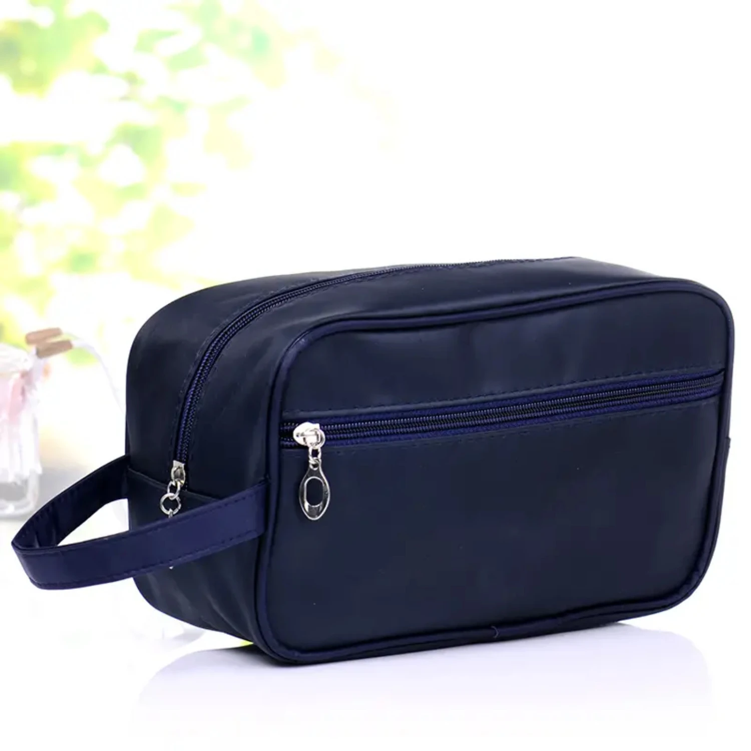 Elegant, Waterproof, and Portable Toiletry Bag - Perfect for Travel, Gym, and Shaving Essentials.